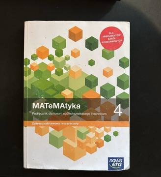 MATeMAtyka 4 zakres podstawowy i rozszerzony Podręcznik Nowa Era