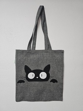 Ręcznie malowana torba "kot"
