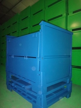 Gitterbox składany oblachowany paleta metalowa