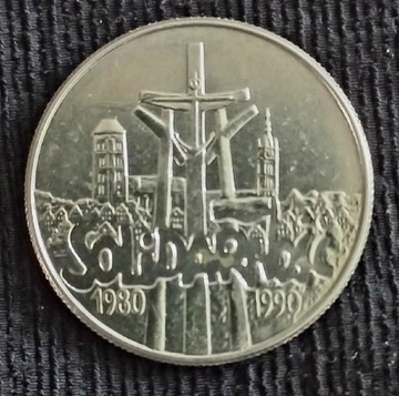 Moneta Solidarność 1990 r. Stan bdb 10 000 zł. 