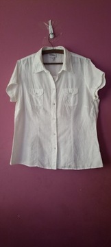 Biała koszula z krótkim rękawem od Biaggini, 46