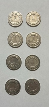 Moneta 1 zł  1992 rok ZESTAW = 8 szt. A