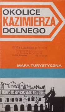 Kazimierz Dolny okolice stara mapa 1981 