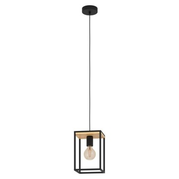 Lampa wisząca czarno drewniana Libertad 99795 EGLO