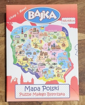 Puzzle Mapa Polski 43 Elementy 