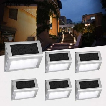 Zewnętrzny zestaw lamp solarnych LED 6 szt.,