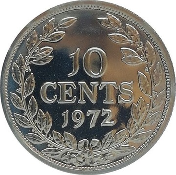 Liberia 10 cents 1972, proof KM#15a.2
