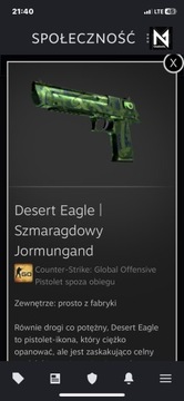 Skin CS:GO Desert Eagle | Szmaragdowy Jormungand