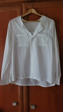 Biała szyfonowa koszula 40 L