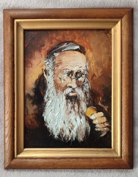 Żyd na szczęście i obfitość- obraz olejny