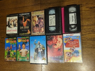 Kasety VHS 10 sztuk, 5 złotych sztk. - zestaw nr30