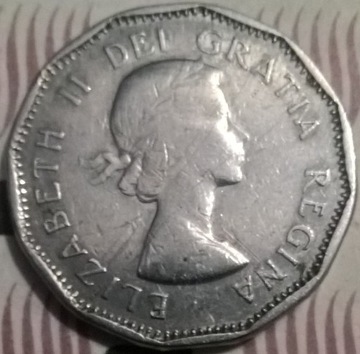 5 centów 1960 Kanada Elizabeth II error 