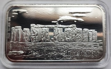 Sztabka 1 oz Srebrna  Mennica Stonehenge 