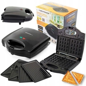 OPIEKACZ GOFROWNICA GRILL SANDWICH 3w1 TURBO 700W