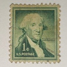 Znaczek 1cent George Washington z 1954 roku