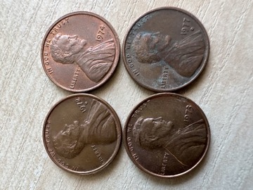 1 cent US 1972,1973,1974 i1977.