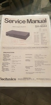 Serwis Manual Technics Equalizer SH 8044