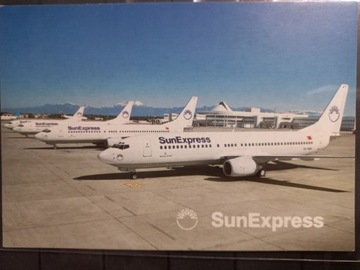Pocztówka SUNEXPRESS AIRLINE BOEING 737-600