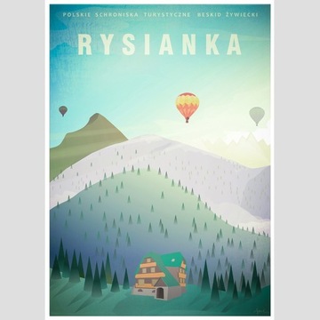 Rysianka plakat seria Schroniska Turystyczne