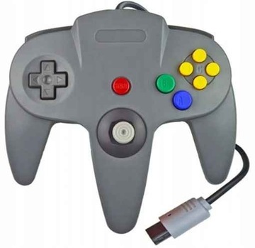 (Grey) N64 Controller Game Remote Joystick Gamepad