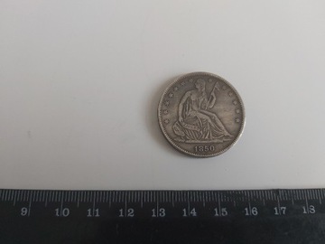 Moneta - USA Half Dollar 1850 -replika