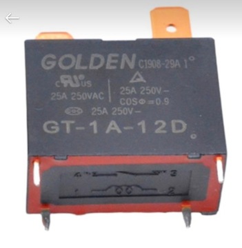 Przekaźnik grzałki GOLDEN GT-1A-12D 25A 12V