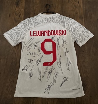 Lewandowski koszulka autografy kadry certyfikat