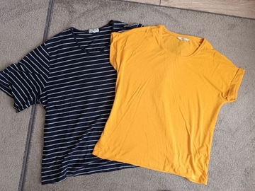 2 x bluzka t-shirt r. 46/48 wiskoza