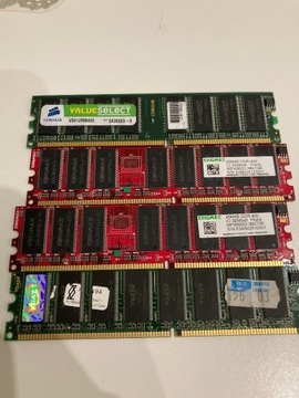 Ram DDR1 do PC 1GB w 4kosciach po 256mb