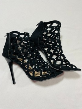 Nowe plecione buty 37 High heels 24,5 cm wkładka