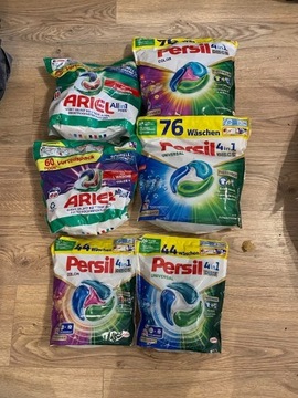 Kapsułki do prania Persil Ariel,  Finish zmywarka 