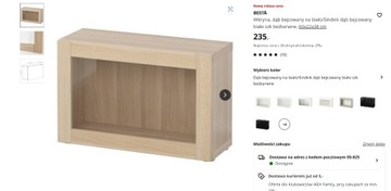 IKEA BESTA WITRYNY SZAFKI ZESTAW 4X dąb bejcowany