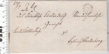 Niemcy BRESLAU Wartenberg koperta list 1834