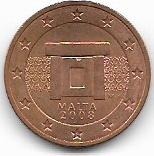 MALTA 2 CENT 2008 ROK.