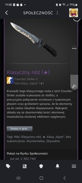 Skin Nóż Klasyczny Vanilla Counter-Strike 2