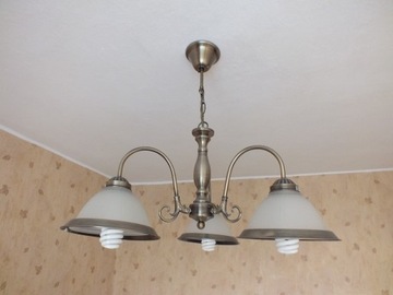 lampa sufitowa wisząca pokojowa metal satyna retro