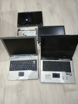 2 laptopy i inne części stan uszkodzony 