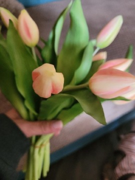 Silikonowe sztuczne tulipany 14szt 