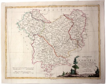 Mapa Rzeczpospolitej z 1778 r., pięć województw