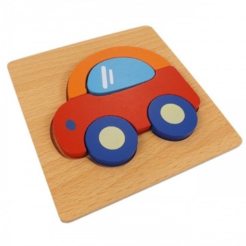 Puzzle drewniane edukacyjne klocki dla dzieci