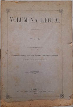 Volumina Legum tom IX 1889 rok