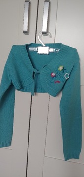 Sweterek bolerko dla dziewczynki 128