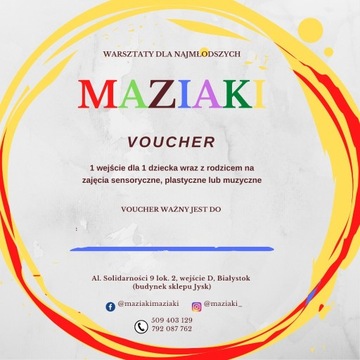 Karta podarunkowa bon voucher dla dzieci od 6 msc