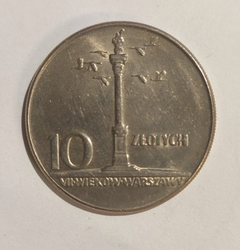 Moneta 10 zł złotych Kolumna Zygmunta 1965 r