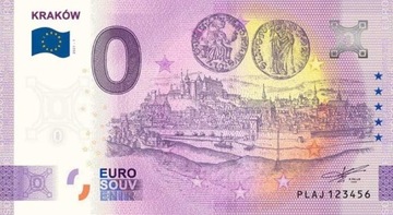 Banknot pamiątkowy 0 euro Kraków