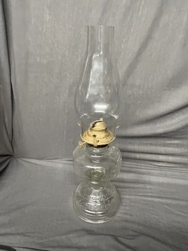 Lampa naftowa szkło Stylowe przedmioty vintage