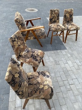 Fotel + 4 krzesła 