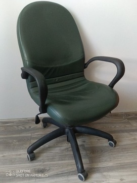 Fotel biurowy skórzany komputerowy gamingowy krzesło obrotowe 
