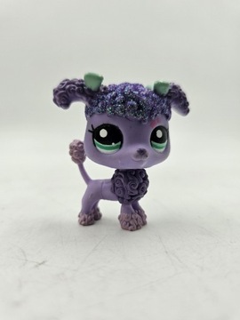 AutLittlest Pet Shop #2267 fioletowy pudl pies