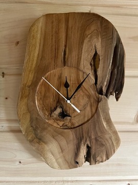 Zegar , drewno, ręcznie robiony